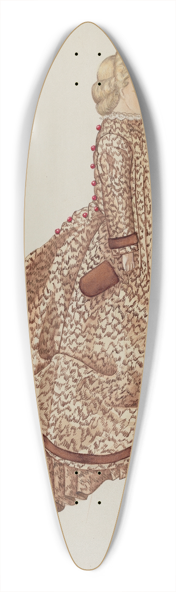Edith Towner - Doll  Charlotte Blankenship 39.3 inch art pintail longboard deck