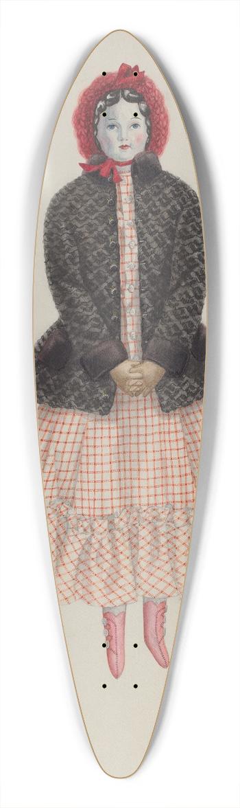 Edith Towner - Doll  Flora Richardson 39.3 inch art pintail longboard deck