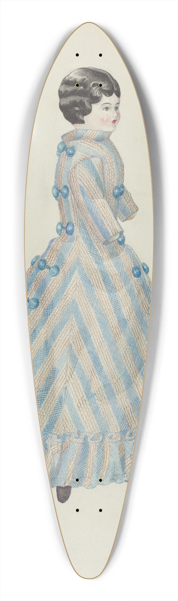 Edith Towner - Doll with China Head 39.3 inch art pintail longboard deck