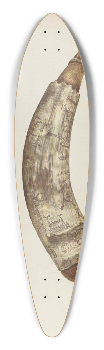 Edith Towner - Powder Horn 39.3 inch art pintail longboard deck