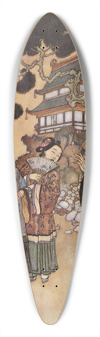 Edmund Dulac - The Nightingale Pl 3 39.3 inch art pintail longboard deck