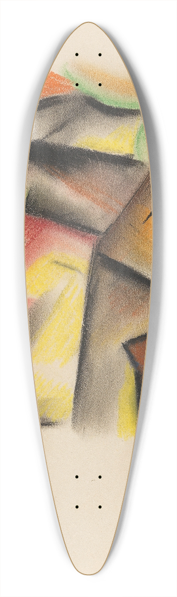Edmund Fabry - Ohne Titel 39.3 inch art pintail longboard deck