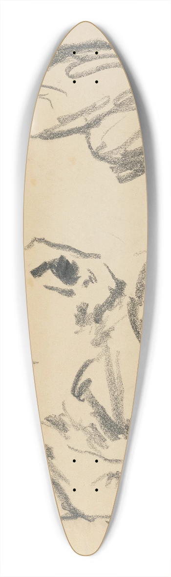 Edmund Kalb - Selbstportrt 39.3 inch art pintail longboard deck