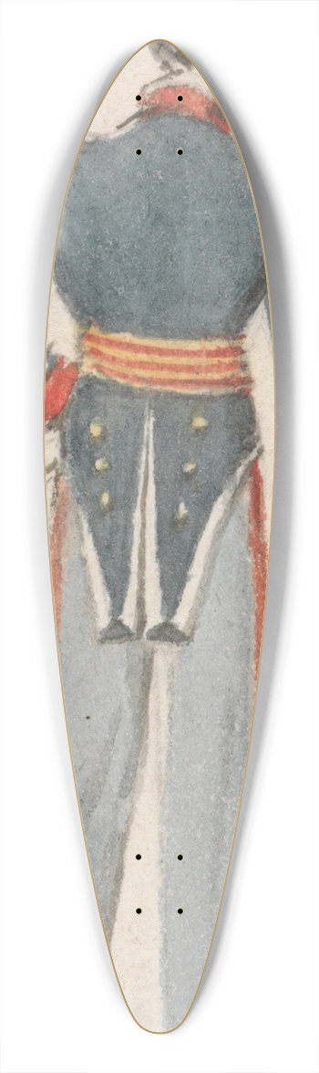 Edmund Thomas Parris - Back View of a Soldier 39.3 inch art pintail longboard deck