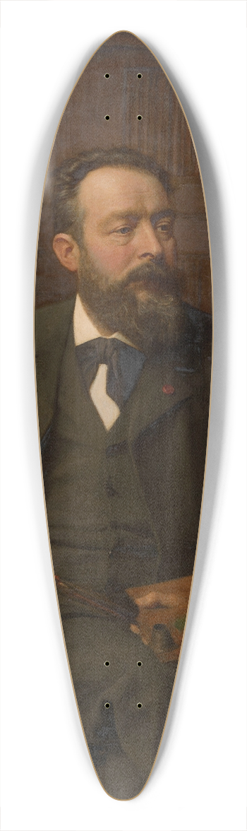 Edouard De Jans - The Painter Albert De Vriendt 39.3 inch art pintail longboard deck