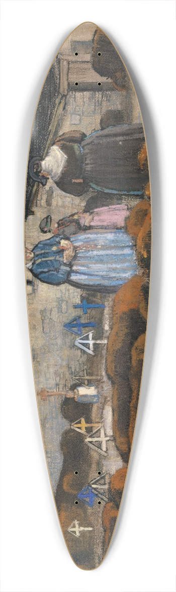 Edouard Vallet - Cemetery in the Valais 39.3 inch art pintail longboard deck
