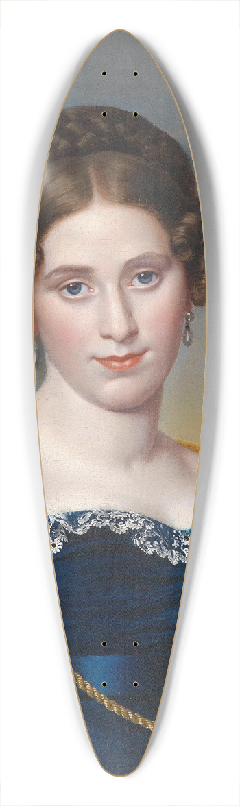 Eduard Friedrich Leybold - Bildnis einer Dame vor Landschaftshintergrund 39.3 inch art pintail longboard deck