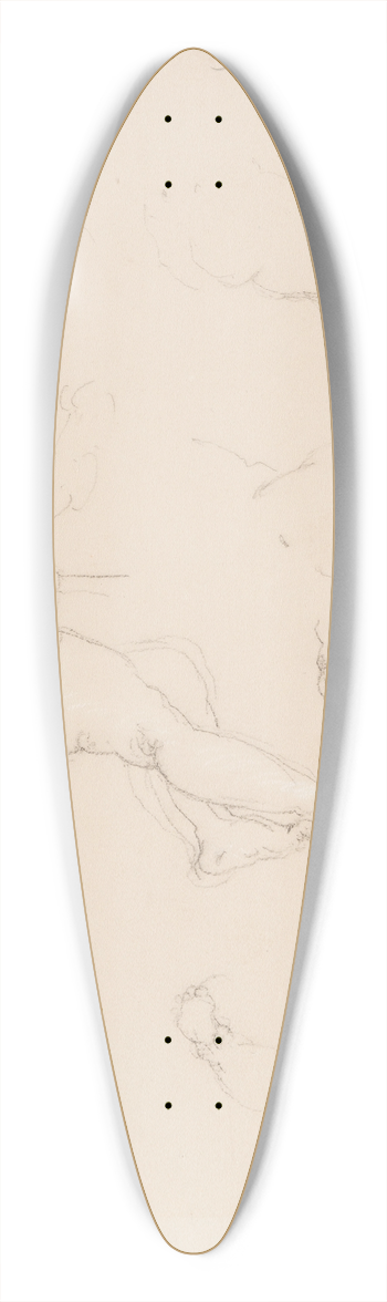 Eduard Julius Friedrich Bendemann - Four Figure Studies 39.3 inch art pintail longboard deck
