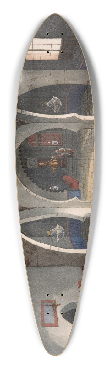 Eduardo Flrez Ibez - A Mosque 39.3 inch art pintail longboard deck