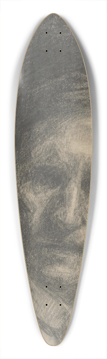 Eduard Putra - Study of Mans Bust with a Stiff Collar 39.3 inch art pintail longboard deck