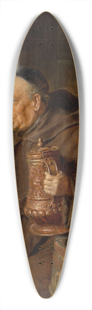 Eduard von Grtzner - Monk drinking 39.3 inch art pintail longboard deck