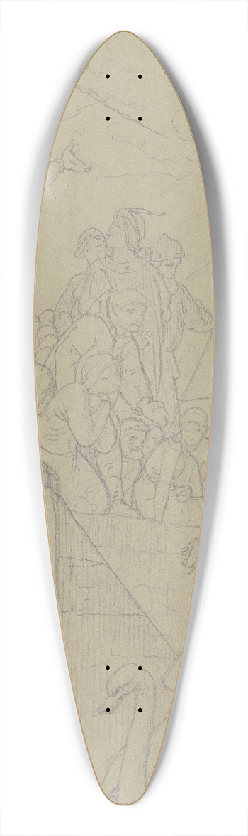 Eduard von Steinle - Ameleyas arrival in Mainz, ca. 1854 39.3 inch art pintail longboard deck