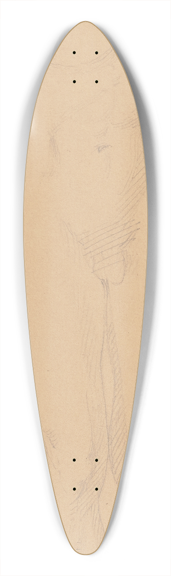 Eduard von Steinle - Nude 39.3 inch art pintail longboard deck
