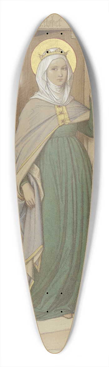 Eduard von Steinle - Saint Elisabeth 39.3 inch art pintail longboard deck