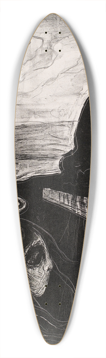 Edvard Munch - Attraction I 39.3 inch art pintail longboard deck