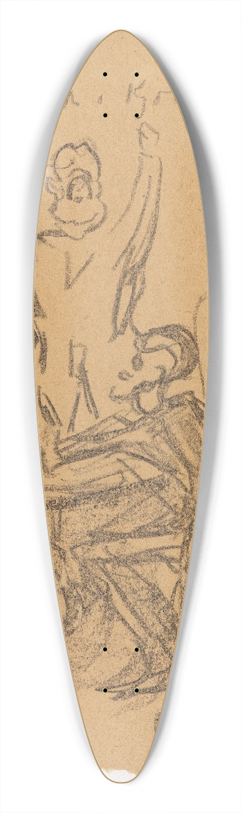 Edvard Munch - Bagholdet i Kbenhavn 39.3 inch art pintail longboard deck