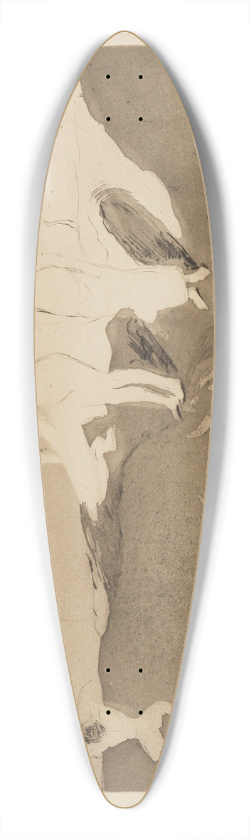 Edvard Munch - Bathing Women 39.3 inch art pintail longboard deck