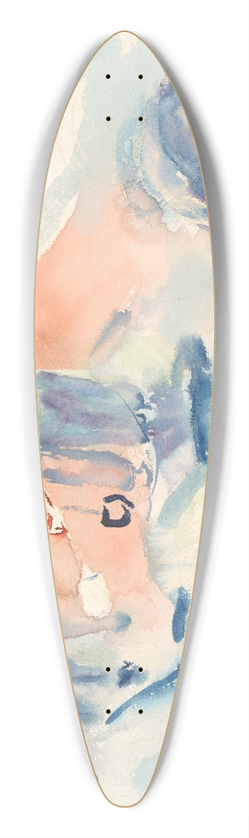 Edvard Munch - Bygningsarbeid 39.3 inch art pintail longboard deck