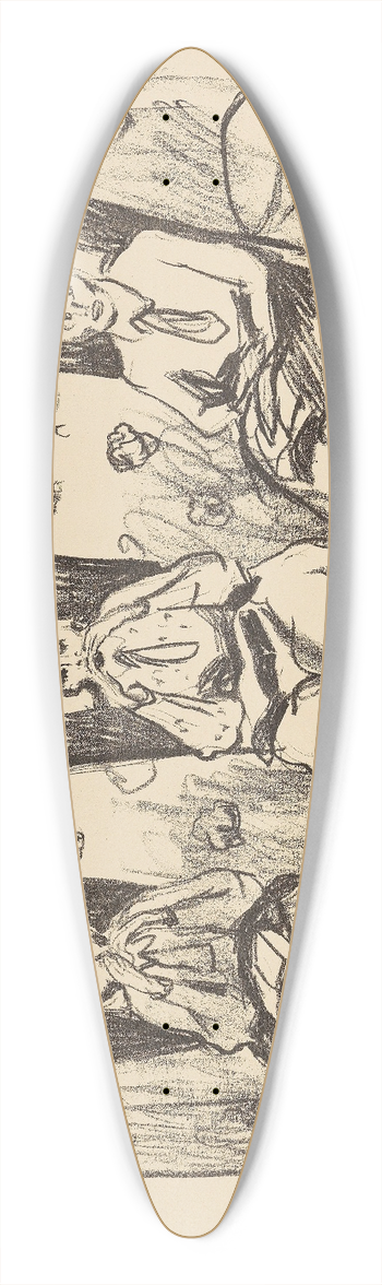 Edvard Munch - Drei alte Damen 39.3 inch art pintail longboard deck