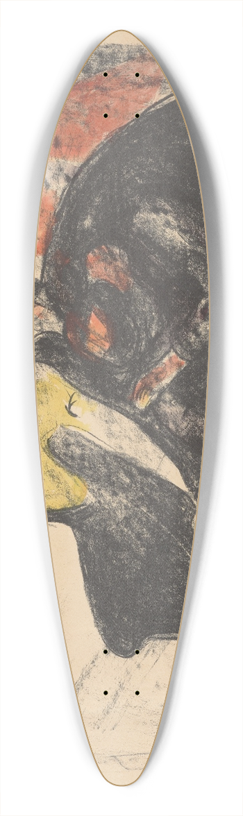 Edvard Munch - Ghosts; Osvald 39.3 inch art pintail longboard deck