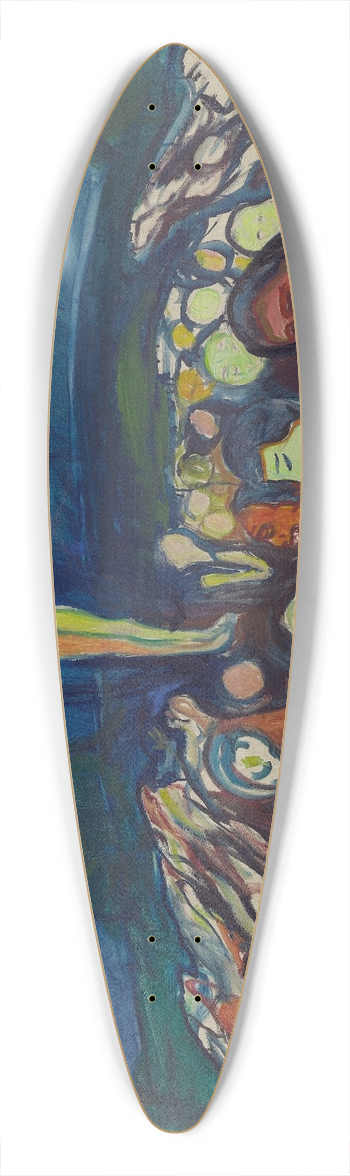 Edvard Munch - Golgotha 39.3 inch art pintail longboard deck