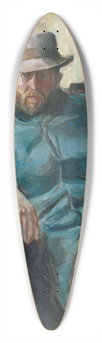 Edvard Munch - Hans Jger 39.3 inch art pintail longboard deck