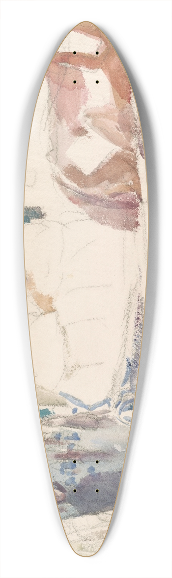Edvard Munch - Hest og vogn i gate 39.3 inch art pintail longboard deck