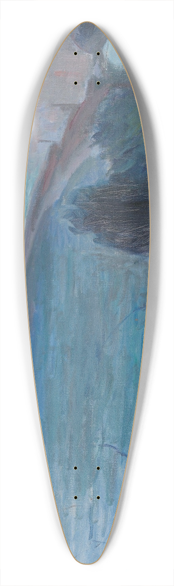 Edvard Munch - Moonlight by the Mediterranean 39.3 inch art pintail longboard deck