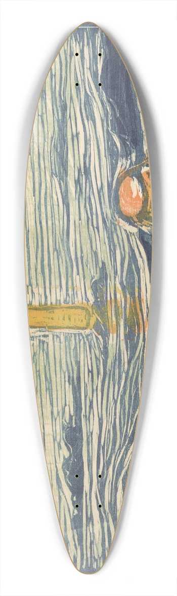 Edvard Munch - Mystical Shore 39.3 inch art pintail longboard deck