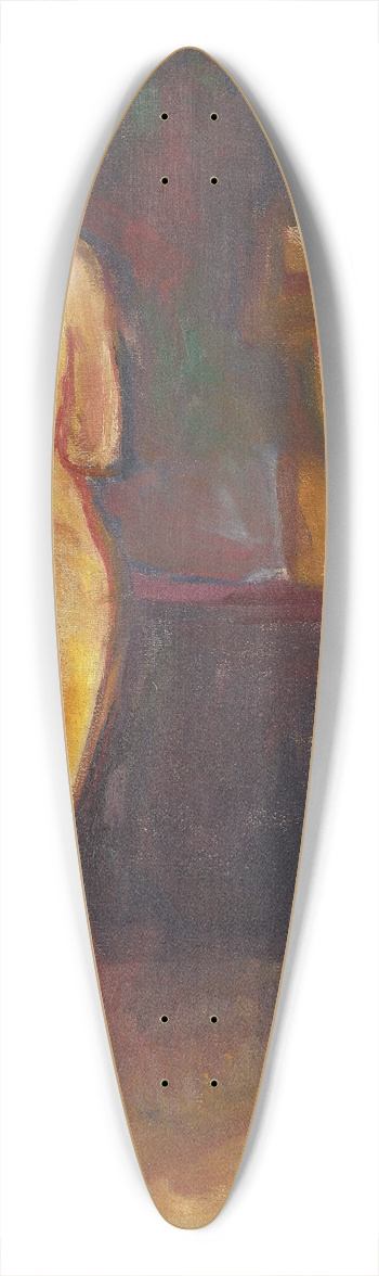Edvard Munch - Nude in Front of the Mirror 39.3 inch art pintail longboard deck