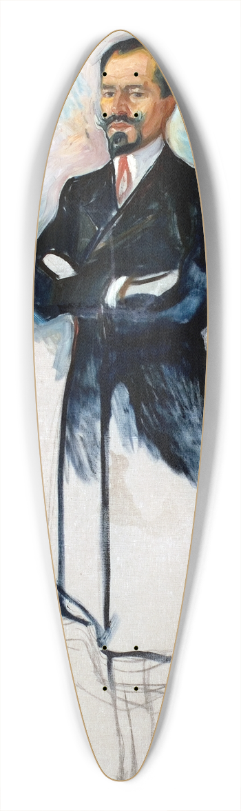 Edvard Munch - Portrait of Ernest Thiel (Study) 39.3 inch art pintail longboard deck
