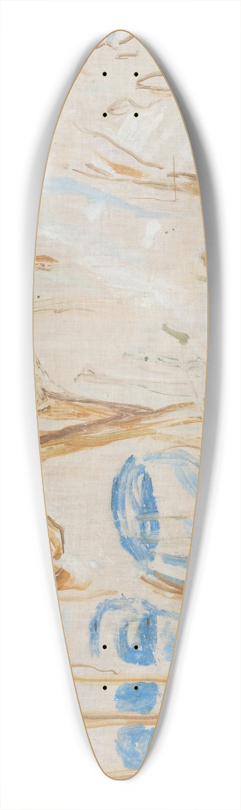 Edvard Munch - Rugged Trunks in Snow 39.3 inch art pintail longboard deck