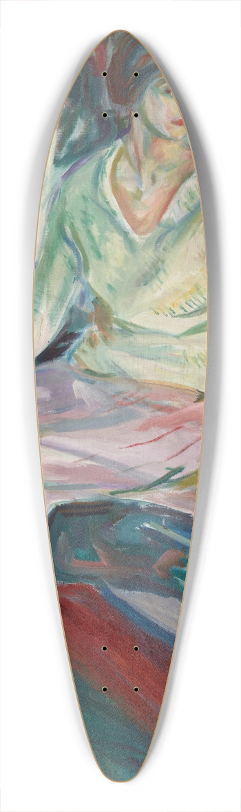 Edvard Munch - Seated Model on the Couch 39.3 inch art pintail longboard deck