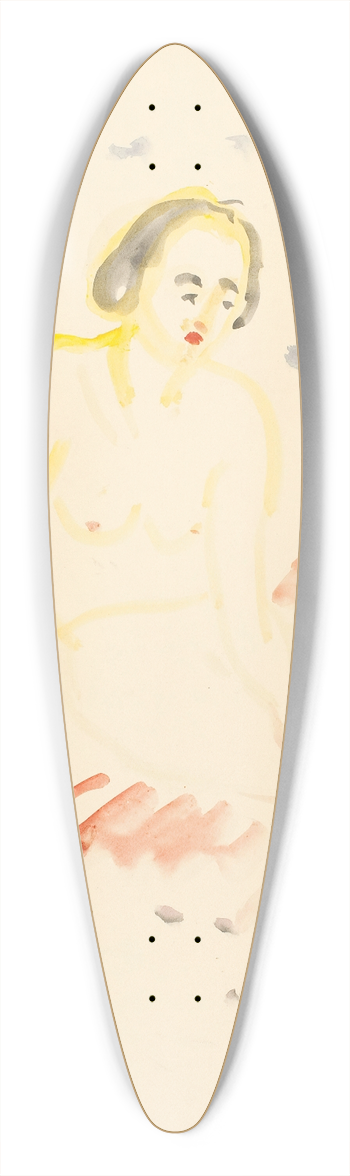 Edvard Munch - Sittende akt 39.3 inch art pintail longboard deck