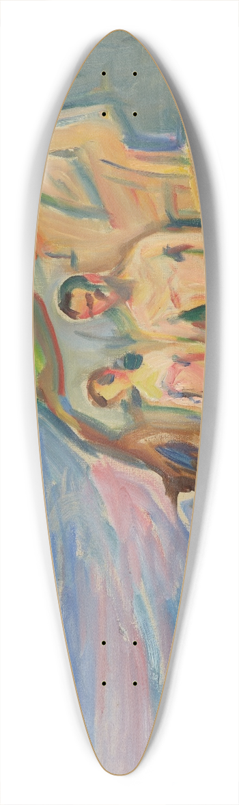 Edvard Munch - Sunbathin 39.3 inch art pintail longboard deck