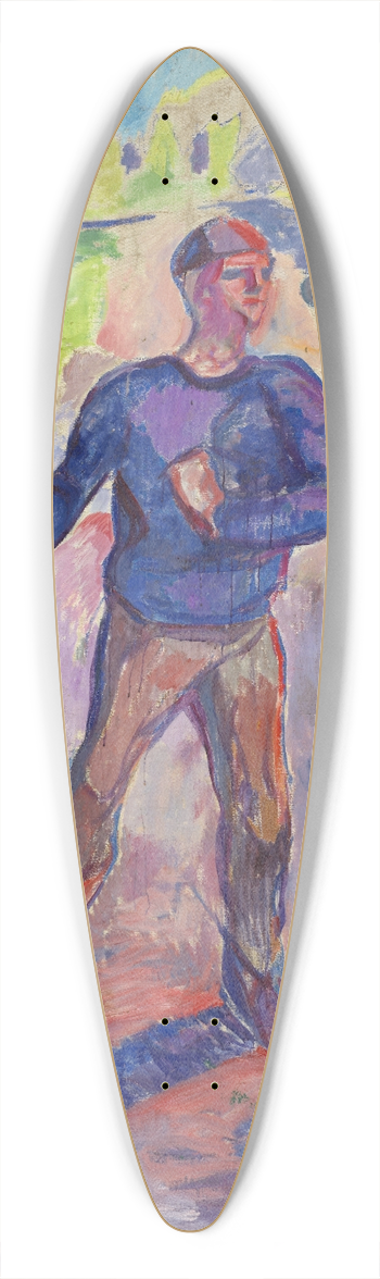 Edvard Munch - The Sower 39.3 inch art pintail longboard deck