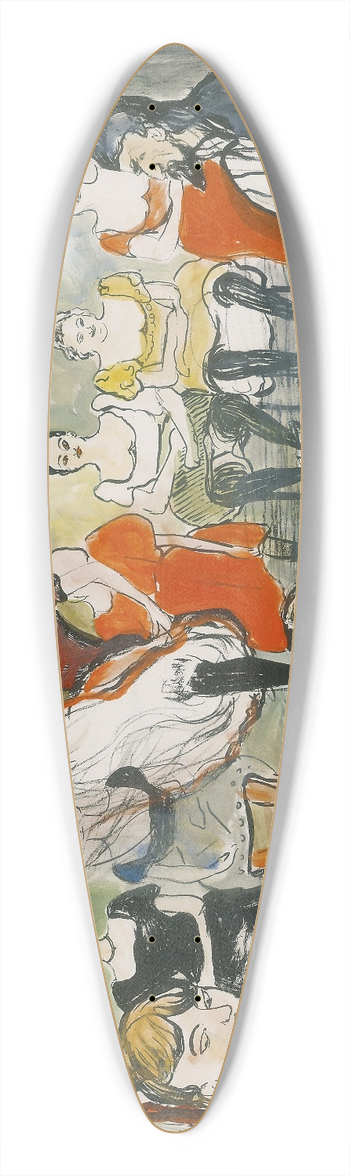 Edvard Munch - Tingletangle 39.3 inch art pintail longboard deck
