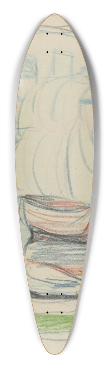Edvard Munch - Untitled 12 39.3 inch art pintail longboard deck