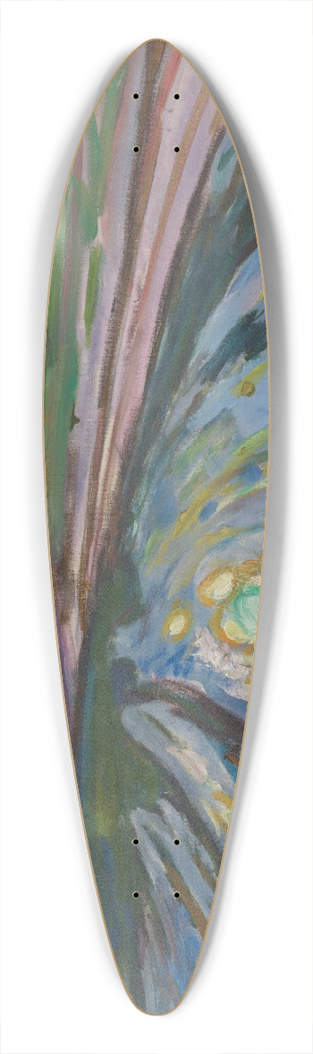 Edvard Munch - Waves Against The Shore 39.3 inch art pintail longboard deck