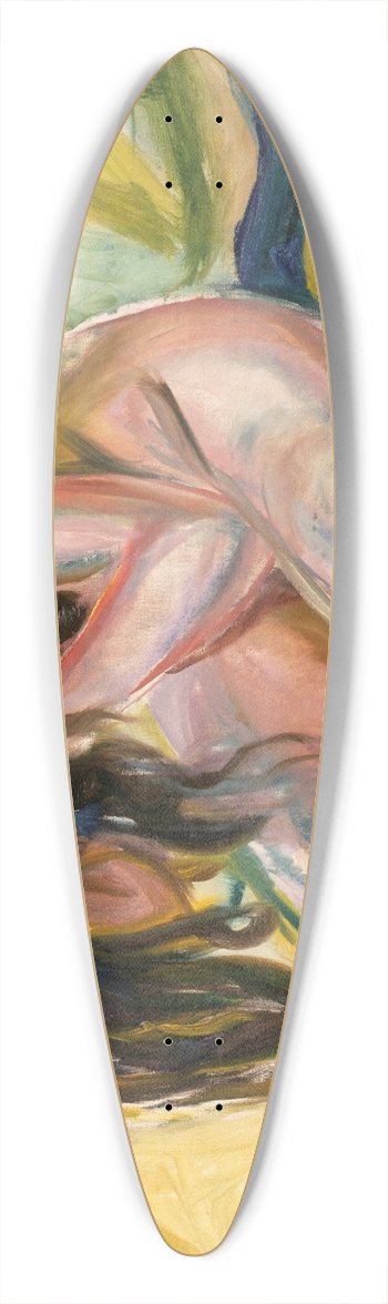 Edvard Munch - Weeping Nude 39.3 inch art pintail longboard deck