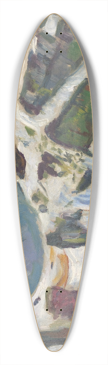 Edvard Munch - Winter Landscape from Krager 39.3 inch art pintail longboard deck