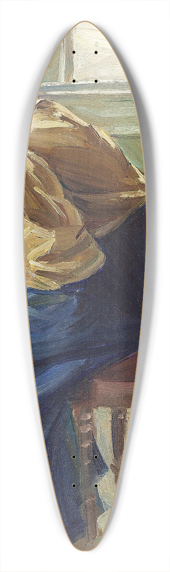 Edvard Weie - Interir med siddende kvinde 39.3 inch art pintail longboard deck