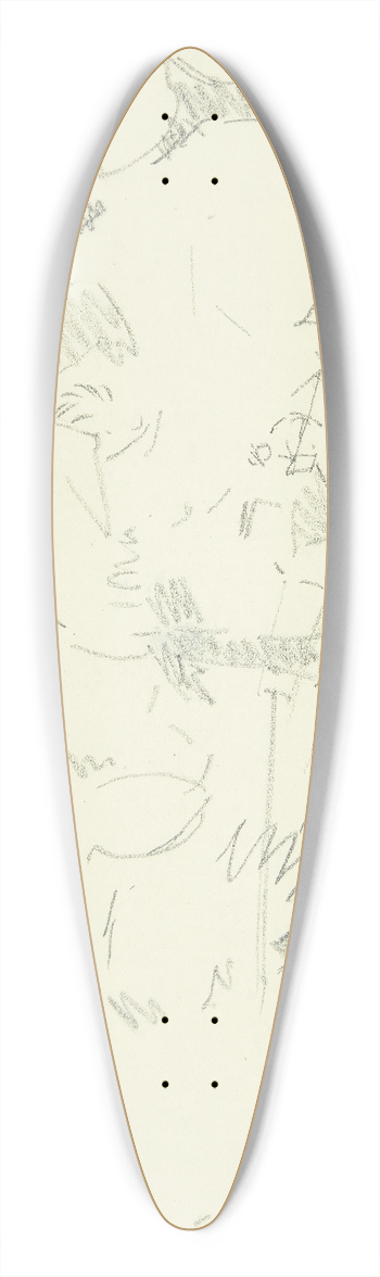 Edvard Weie - Kompositionsstudie til Langelinje-billedet 39.3 inch art pintail longboard deck