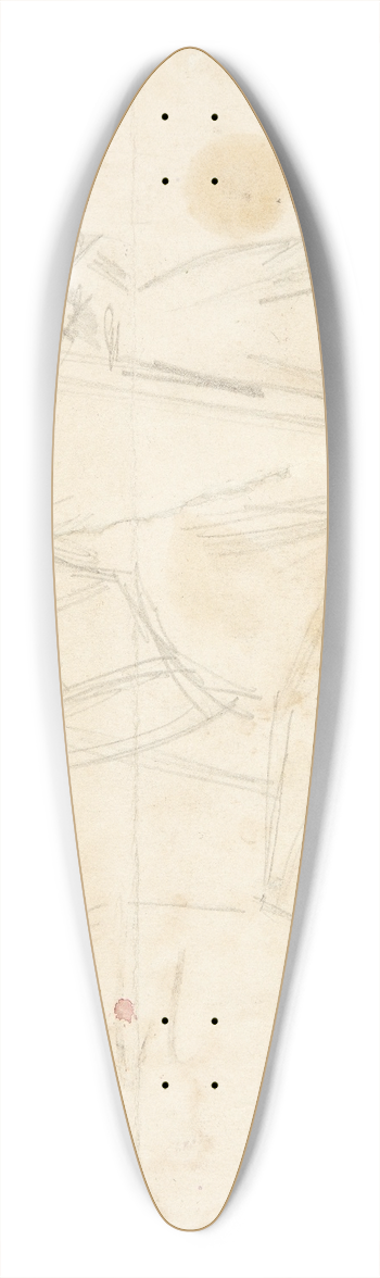 Edvard Weie - Kompositionsstudie til Langelinje-billedet 39.3 inch art pintail longboard deck