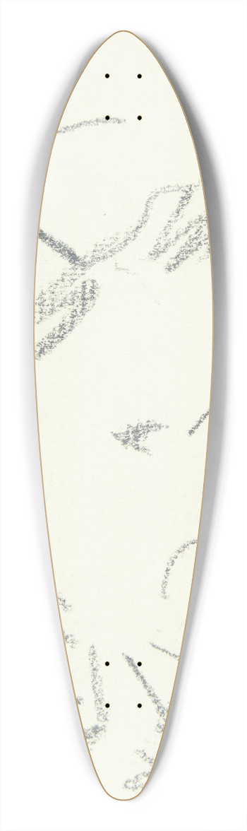 Edvard Weie - Selvportrt med fljte 39.3 inch art pintail longboard deck