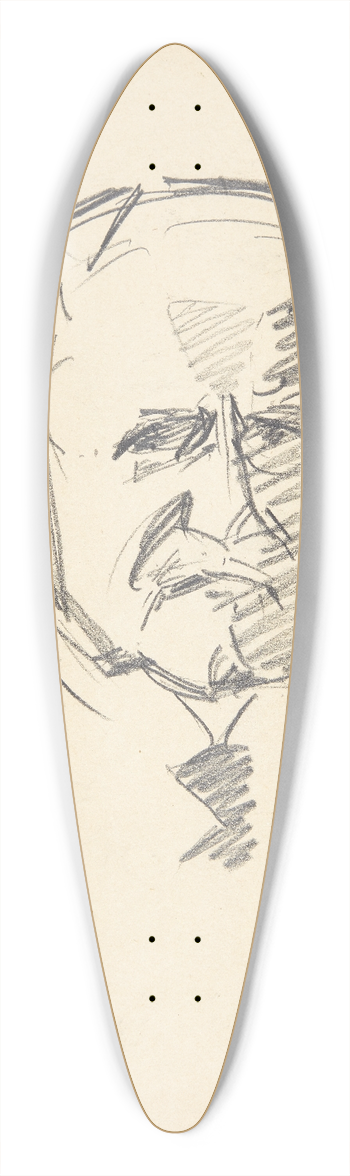 Edvard Weie - Studie til portrt af drmed Carl Lorentzen 1860-1932 39.3 inch art pintail longboard deck