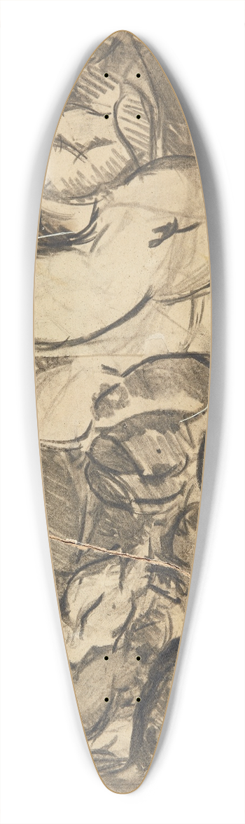 Edvard Weie - Udkast til Poseidon-billedet 39.3 inch art pintail longboard deck