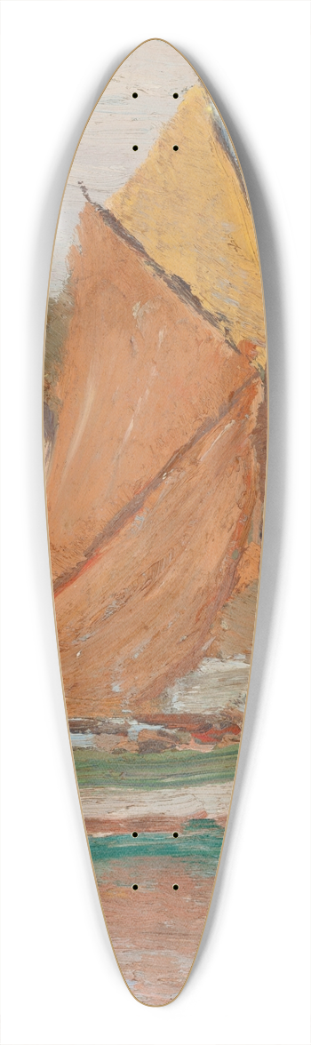 Edward Emerson Simmons - Fishing Sloop, Concarneau 39.3 inch art pintail longboard deck