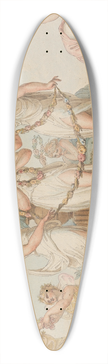 Edward Francis Burney - Allegory for Spring 39.3 inch art pintail longboard deck