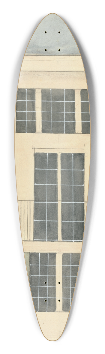 Edward Francis Burney - Elevation of a House 39.3 inch art pintail longboard deck
